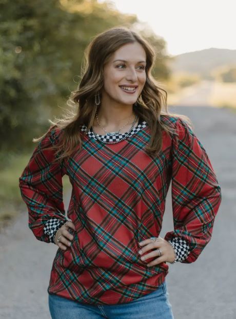 Merry and Checked Top