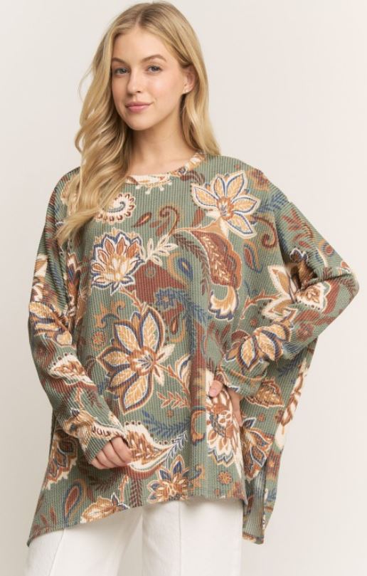 Paisley Urban Ribbed Top