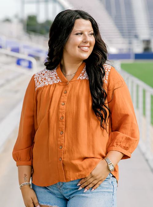 Jane Top- Burnt Orange