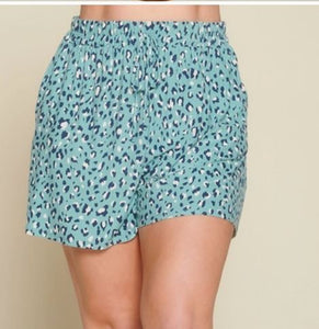 Animal Print Casual Shorts