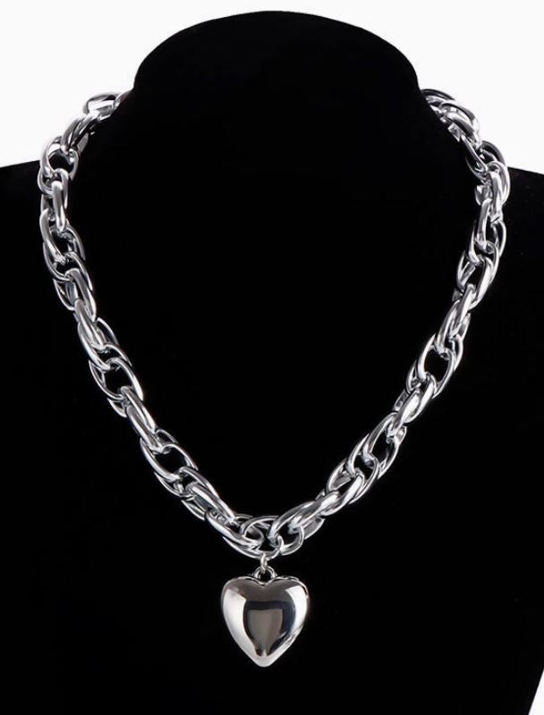 Normcore Chains Heart Shape  Silver