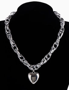 Normcore Chains Heart Shape  Silver