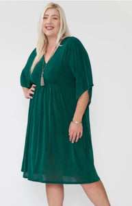 Holiday Midi Dress - Green Turquoise Buckin Boutique, llc Holiday Midi Dress - Green Turquoise Buckin Boutique, llc
