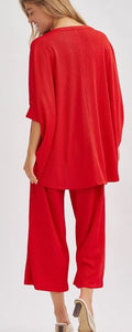 Ribbed Travel Set - RED