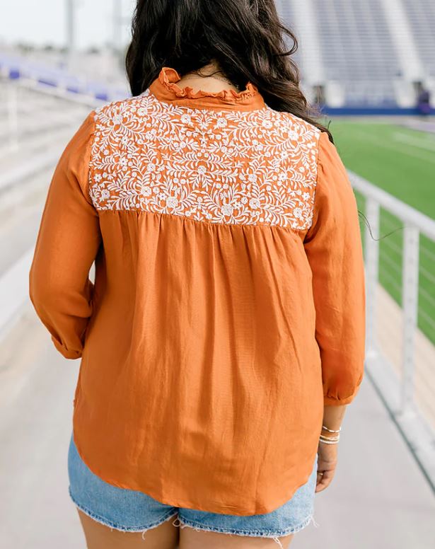 Jane Top- Burnt Orange
