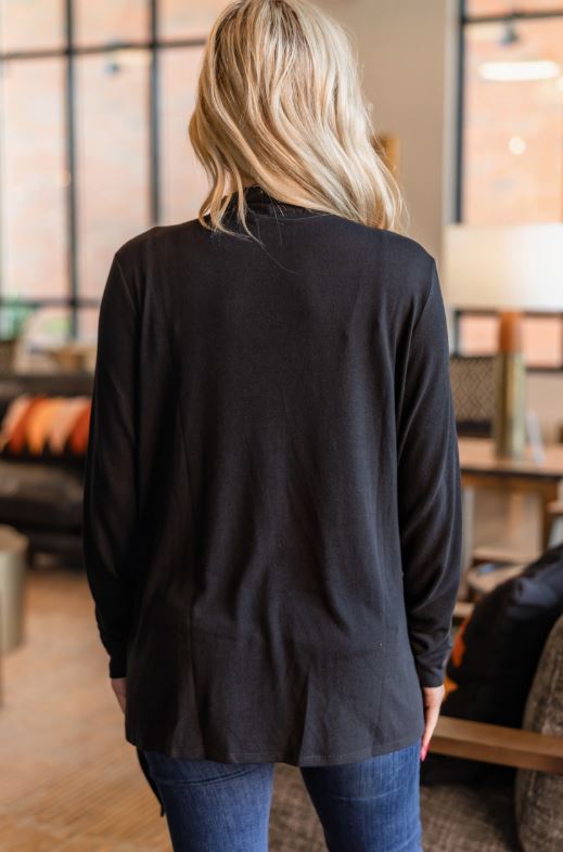 Soft Drape Open Front Cardigan