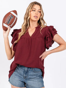 Game Day Air Flow Ruffle Sleeve