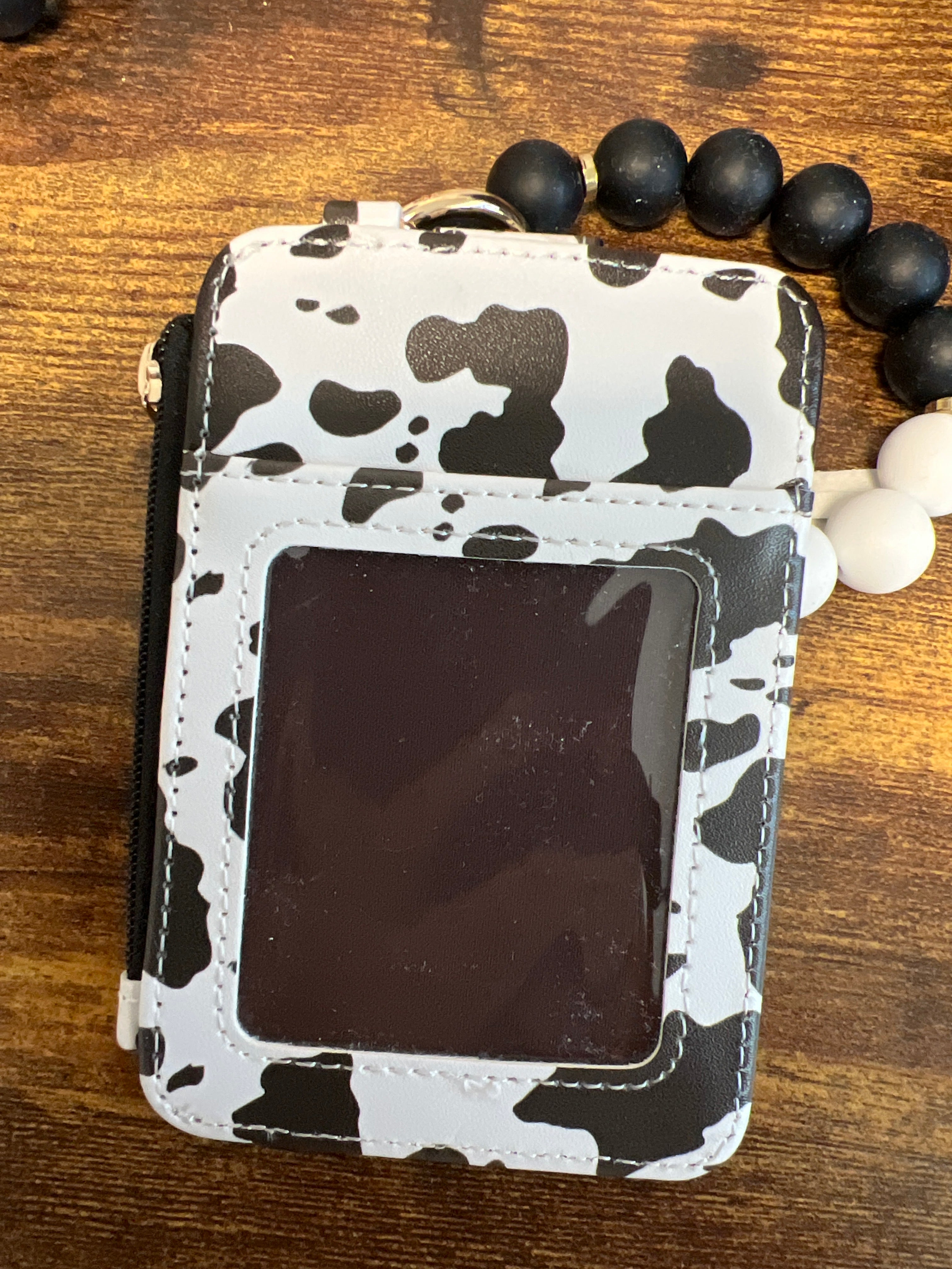 Cow Print Wristlet