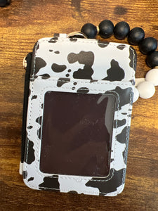 Cow Print Wristlet