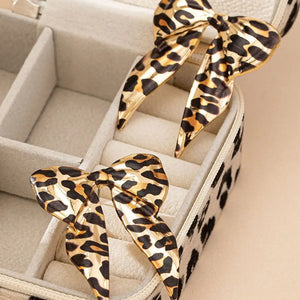 Leopard Bow Earrings