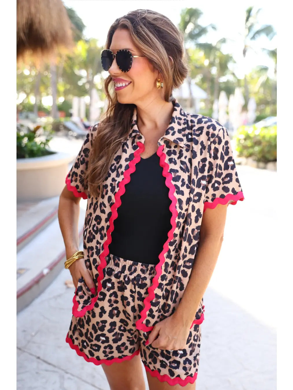 Savannah Textured Ric Rac Set, Leopard