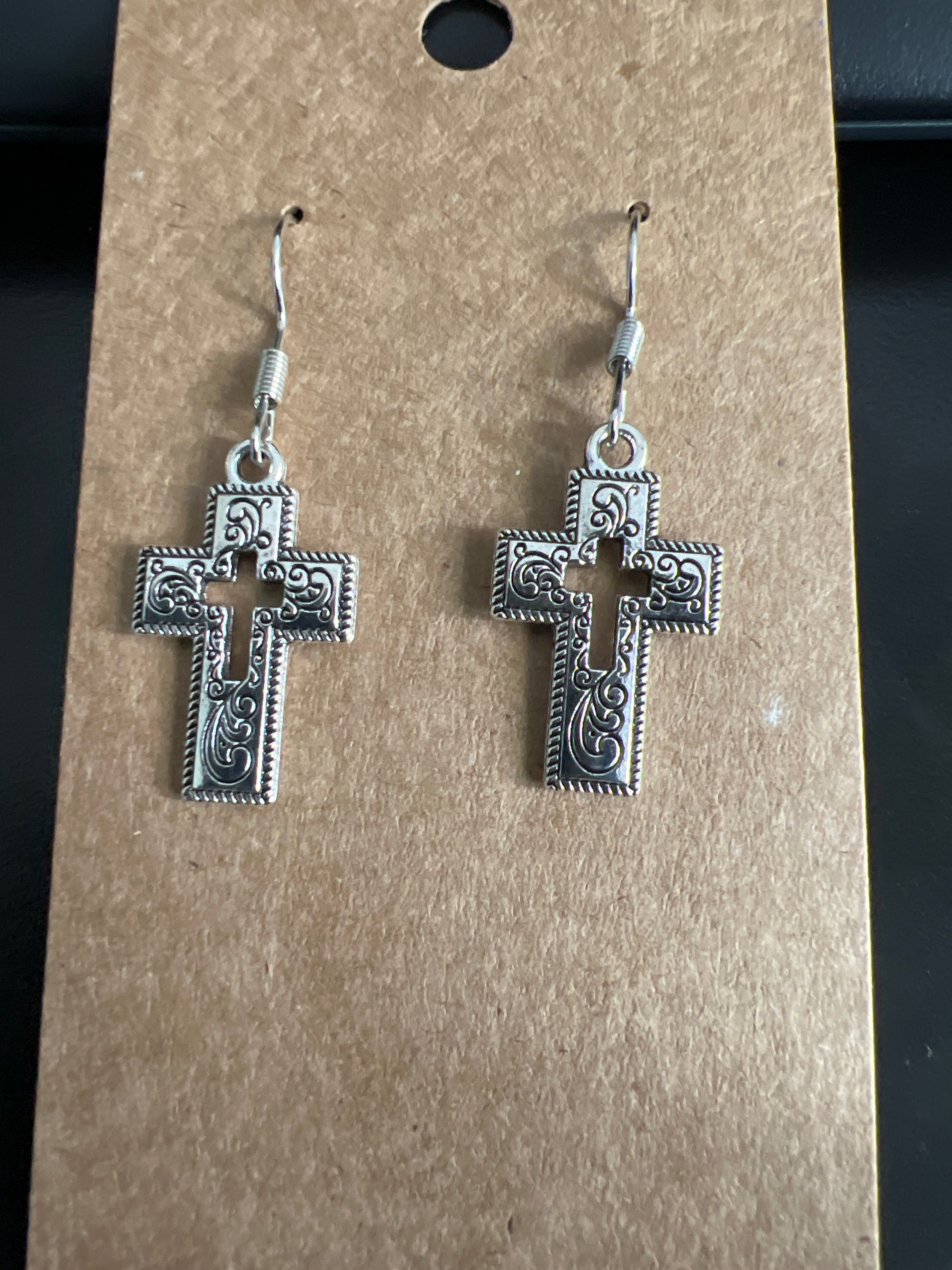 Small Cross Earrings