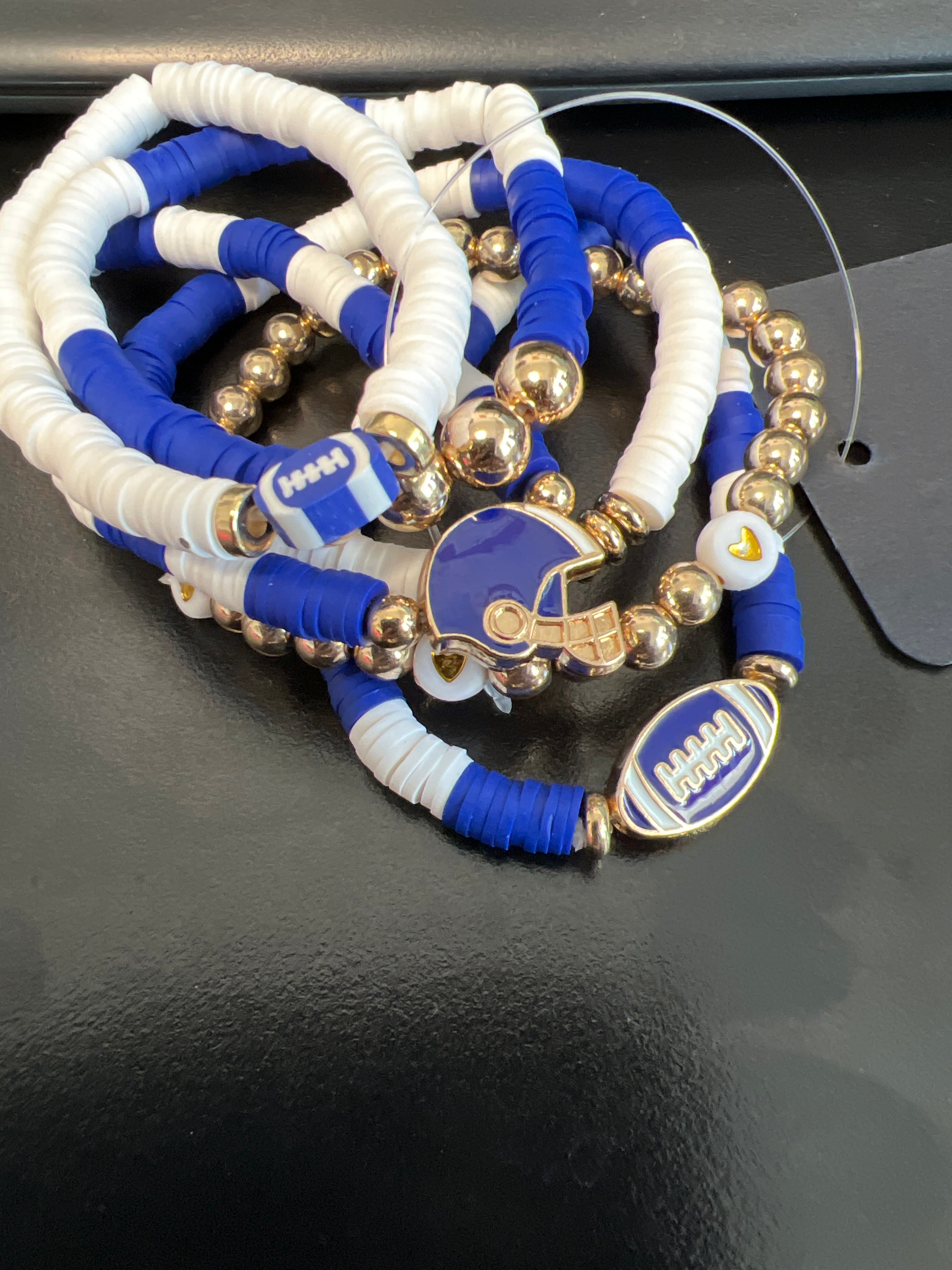 BLUE Game Day Bracelet Set