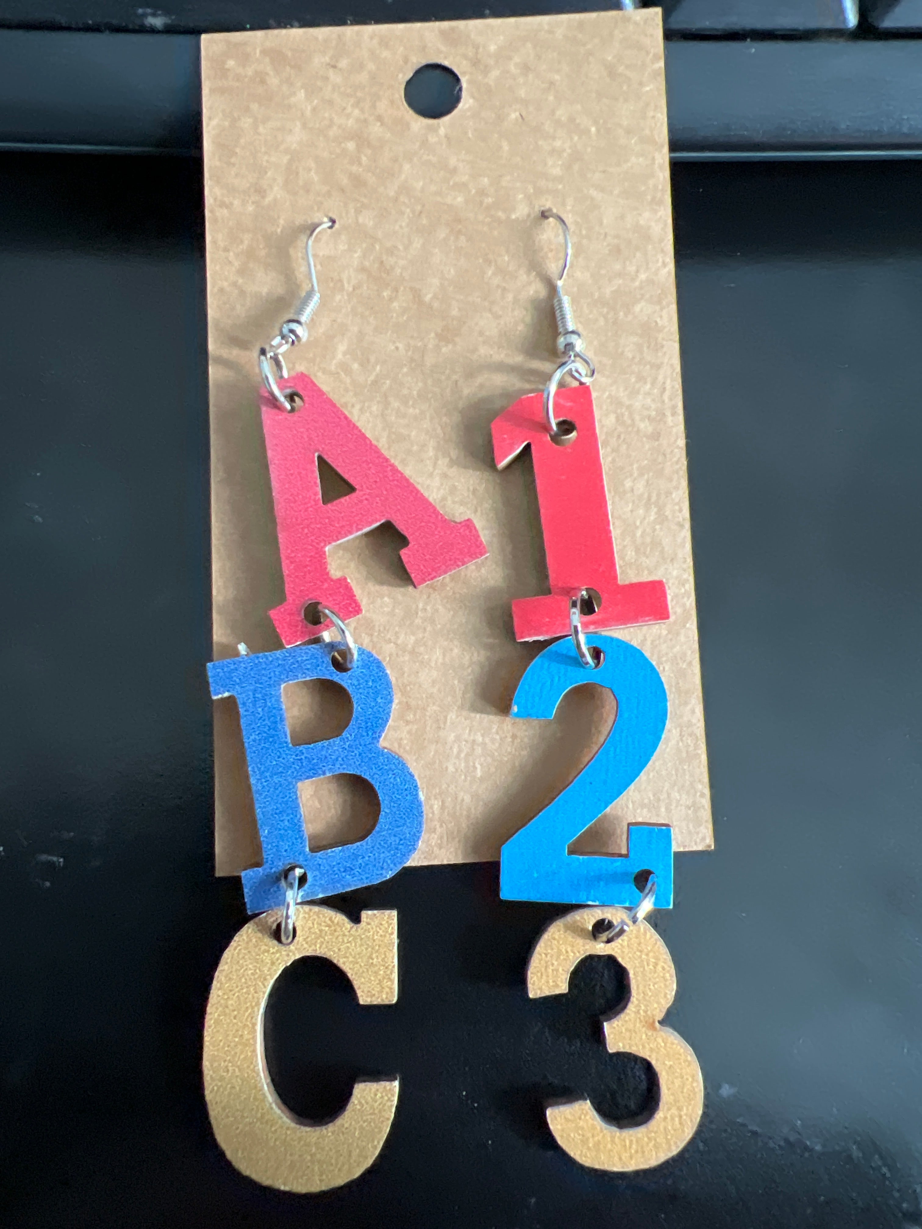 ABC 123 Earrings