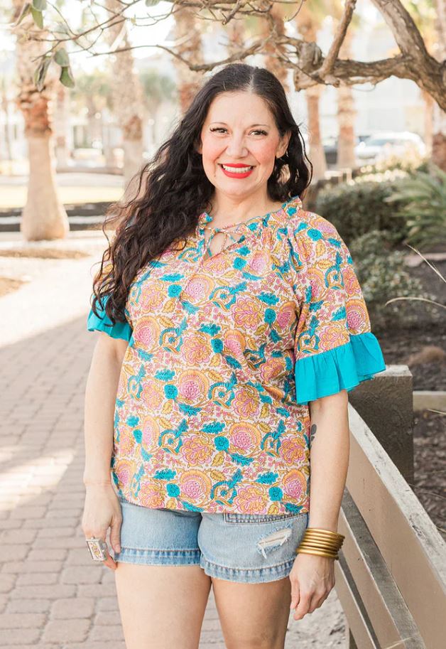 The Bell Top - Multi Floral