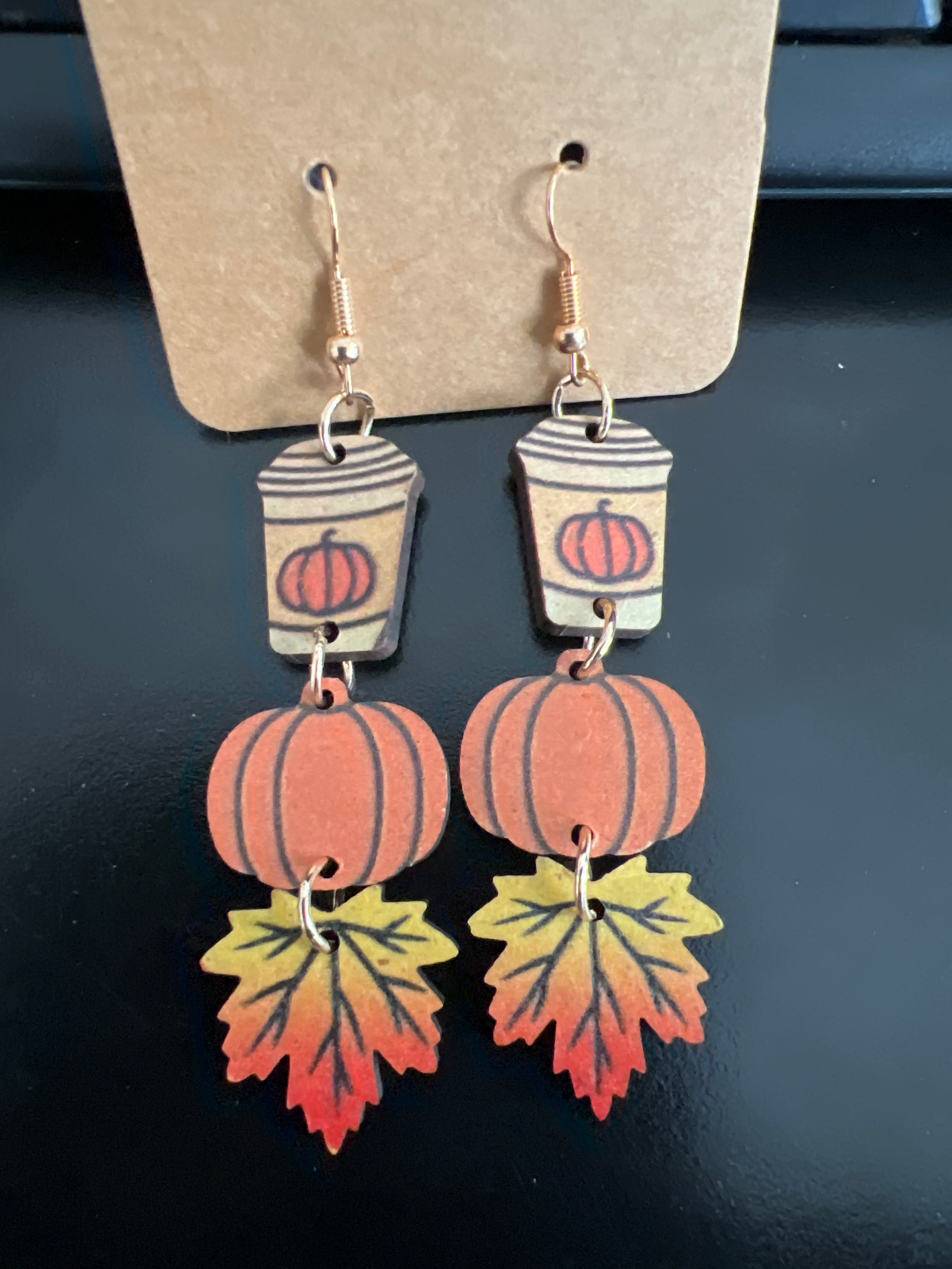 Pumpkin leaf Earrings