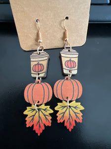 Pumpkin leaf Earrings