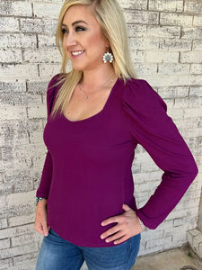 Something Classy Top - Plum