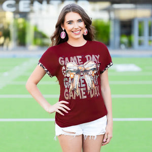 Football game Day Top - Maroon